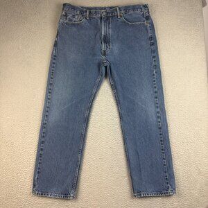 Levi's 505 Jeans Mens 40x30 Straight Fit Blue Fade Cowboy American Pants Denim c